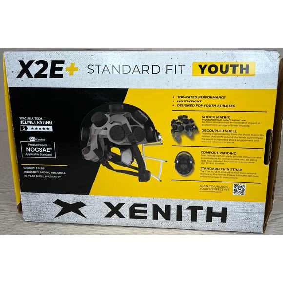 Xenith X2E+ Youth Football Helmet – Medium Standard Fit – NEW - OPEN BOX - Picture 9 of 10